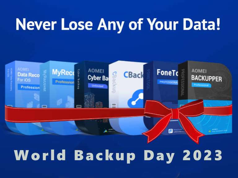 Aomei Backup Software kostenlos zum World Backup Day (1-Jahres-Lizenz)