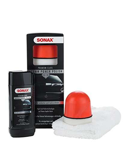 SONAX PremiumClass SaphirPowerPolish (250 ml) entfernt selbst feinste Verkratzungen, trägt verwitterte Lackschichten ab (Prime)