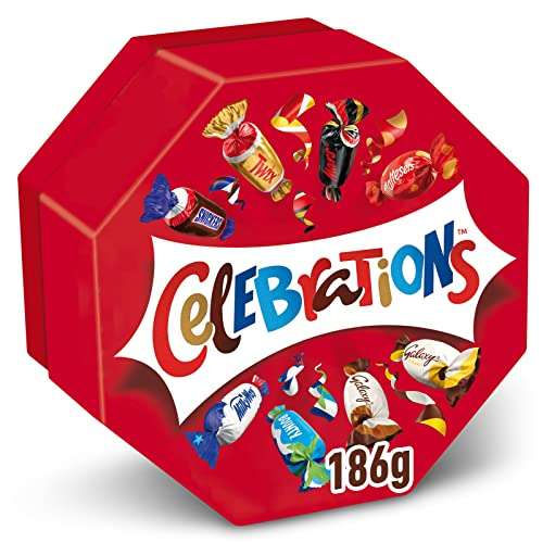 16x Celebrations Geschenkbox | Mini-Schokoriegel Mix | Twix, Snickers und mehr