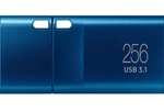 Samsung USB-Stick Type-C (MUF-256DA/APC), 256 GB, 400 MB/s Lesen, 110 MB/s Schreiben, USB 3.1 Flash Drive, Blue - PRIME