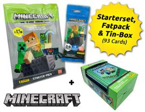 Panini Minecraft Time To Mine Kennenlern-Bundle: Starterset Sammelmappe 3 Packs mit je 8 Cards, 1 Fatpack & 1 Classic Tin