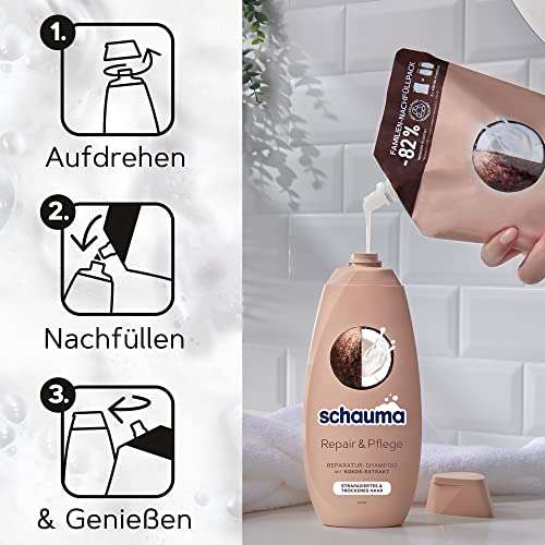 Schauma Shampoo Repair & Pflege Nachfüllpack (800 ml), pro Stück 1,70 Euro, Mindestbestellmenge 3 Stück