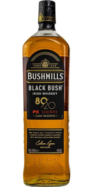 [Lokal Grenze Tschechien] Irish Whiskey - Bushmills Black Bush 80/20 PX Sherry Cask Reserve 1 Liter 40% für 18,99€ @TravelFree