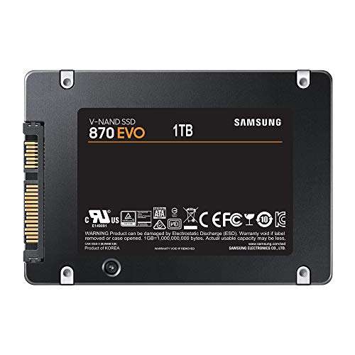 [Amazon.fr] Samsung SSD 870 EVO 1TB, SATA, 1GB DDR4 Cache, 600TB TBW, L 560MB/s, S 530MB/s