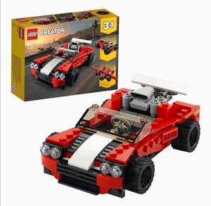 [Amazon Prime] LEGO 31100 Creator 3-In-1 Sportwagen Spielzeug Set mit Spielzeugauto, Flugzeug und Hot Rod