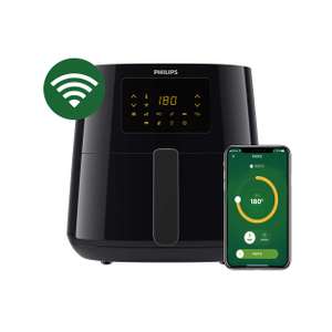 Philips Airfryer Essential, Heißluftfriteuse, App-Steuerung, 1.2 kg, Touchscreen, Schwarz (HD9280/90)