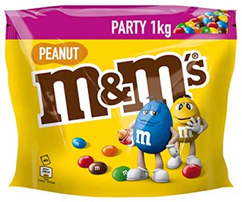 [Prime Sparabo] M&M'S Peanut Schokolade Großpackung | Schokolinsen mit Erdnusskern | Superbowl Party-Mix | 1kg