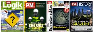 PM Magazine im Abo mit 46,67% Rabatt: PM Logik-Trainer 25,60€ | PM Schneller schlau 30,72€ | PM Magazin 33,97€ | PM History 45,06€