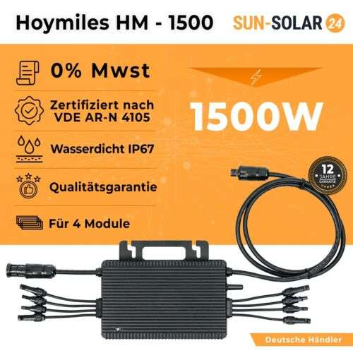 Hoymiles HM-1500 Microwechselrichter für bis zu 4 PV-Module