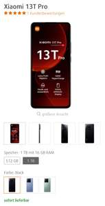 Xiaomi 13T Pro 1TB 16GB RAM mit 999GB Datendepot - Einmalzahlung - Vodafone - 24 Monate-Tarif