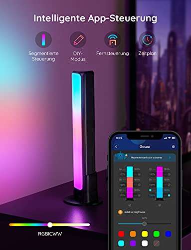 Govee Smart LED Lightbar - APP Steuerung möglich - (Sync mit PC/Fernseher oder als Deko), kompatibel mit Alexa und Google Assistant