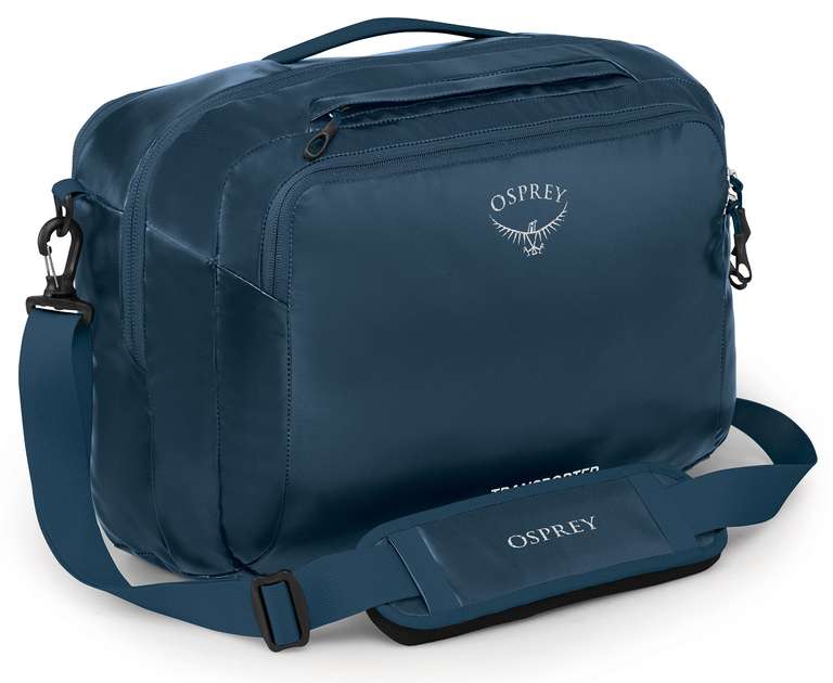 [Prime] Osprey Transporter Boarding Bag in venturi blue | 20 Liter | entspricht der EU-Handgepäcksgröße | Abnehmbarer Schulterriemen