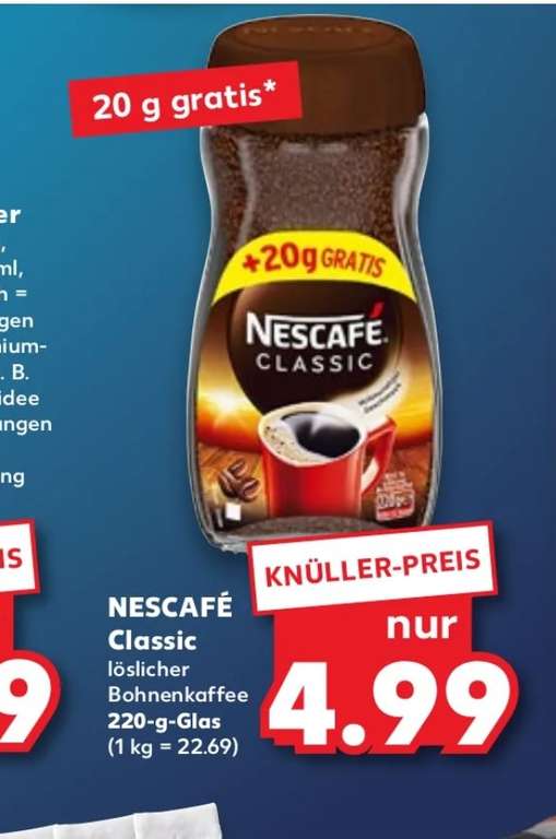 Nescafe Classic 220g nur Freitag und Samstag