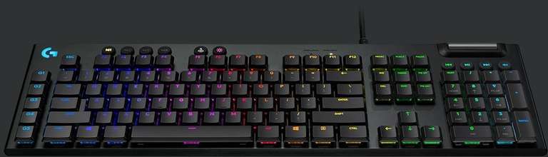Logitech G815 mechanische Tastatur, Linear Switches, flaches Profil, RGB, 5 Programmierbare Tasten, QWERTZ-Layout