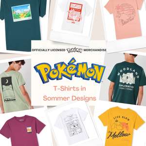 Pokémon T-Shirts in Sommer Designs | VSK-Frei, 30 verschiedene sommerliche Designs für Herren & Damen, Gr. XS - XXL, 100 % Baumwolle