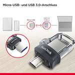 SanDisk Ultra Dual USB-Laufwerk m3.0 Smartphone Speicher 32 GB (USB m3.0, versenkbarer Doppelanschluss)/ 64 GB 6,99€ (Prime/Saturn MM Abh)