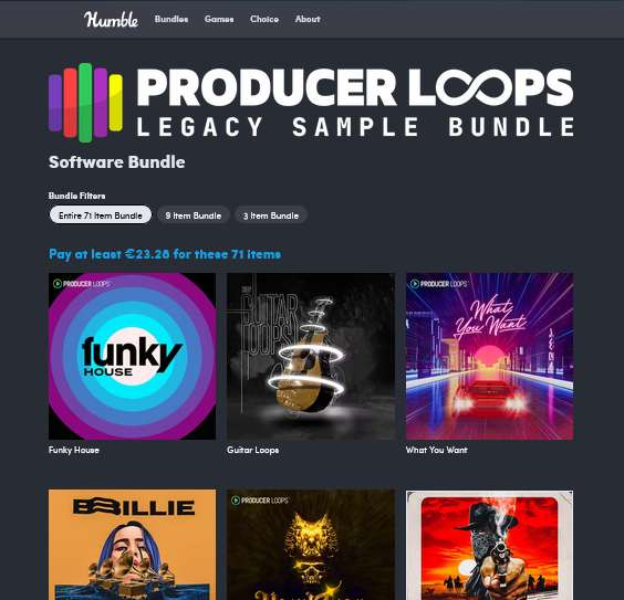 Humble Bundle Producer Loops Legacy Sample Bundle - 71 Sample Packs