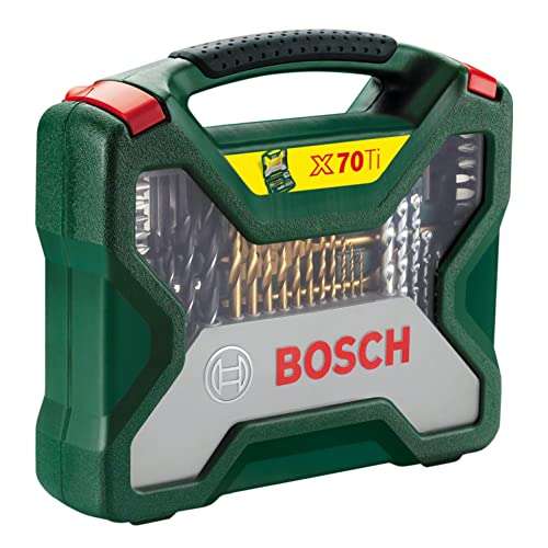 Bosch 70tlg. X-Line Titanium Bohrer und Schrauber Set (Holz, Stein und Metall, Zubehör Bohrmaschine) [Prime]