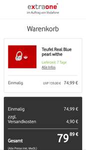 Vodafone Happy Teufel Real Blue Pearl White Over-Ear Kopfhörer