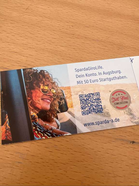 50 Euro Startguthaben Sparda Bank Augsburg