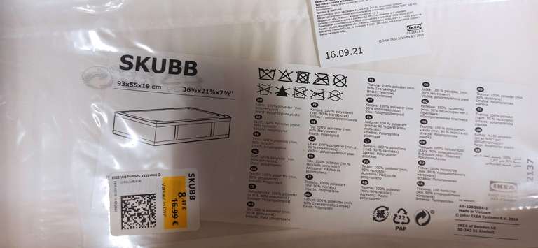 IKEA Skubb weiß 93*55*19 Tasche Pax (Bielefeld)