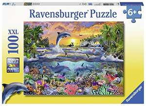 [Amazon Prime] Ravensburger Kinderpuzzle, 10950 Tropisches Paradies, Unterwasserwelt-Puzzle, ab 6 Jahren, 100 Teile im XXL-Format