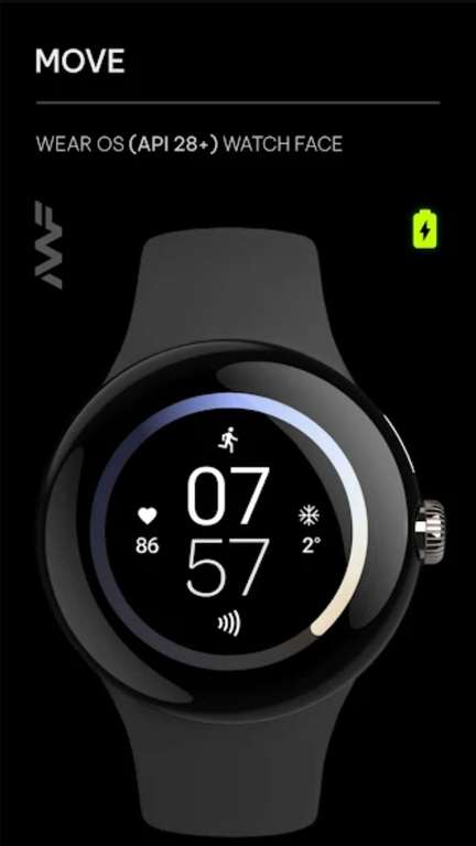 (Google Play Store) Awf Move - watch face (WearOS Watchface)