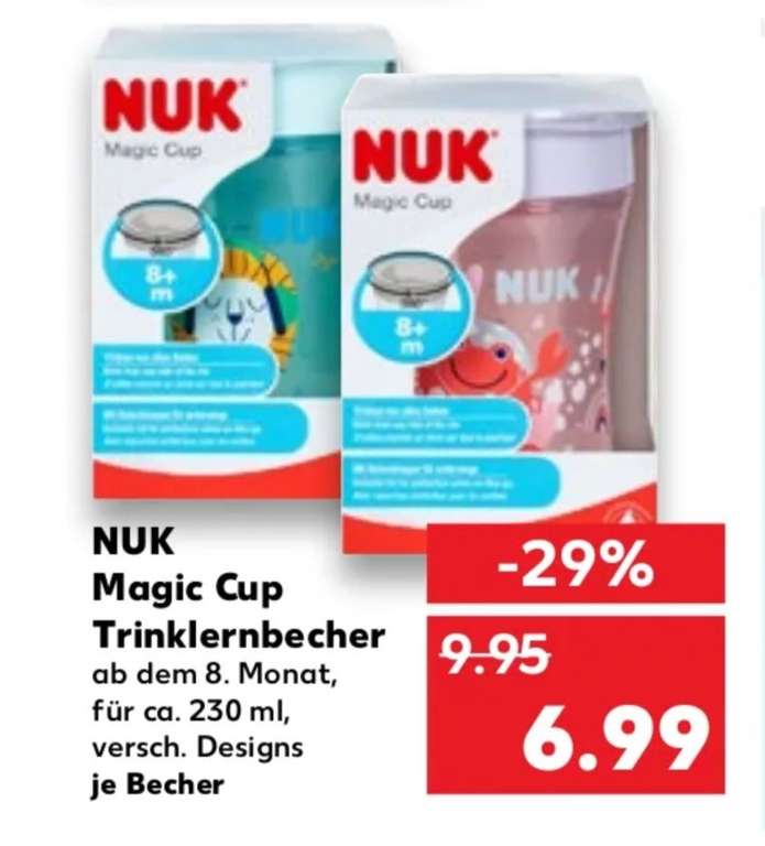 NUK Magic Cup Trinklernbecher 230 ml bei Kaufland, (evtl. lokal Aachen? ab Donnerstag 23.02.2023)