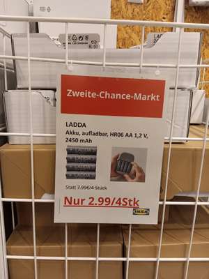 Ikea Würzburg : Ladda AA 2450mAH Batterien, Akku (wiederaufladbar)