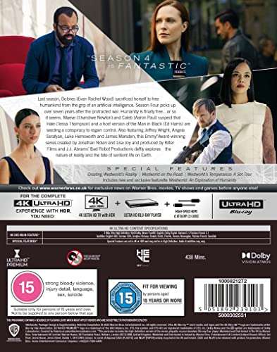[Amazon UK] Westworld Staffel 4 - 4K Bluray - deutscher Ton, Bluray selbst nur 16€ (leider nur OV)