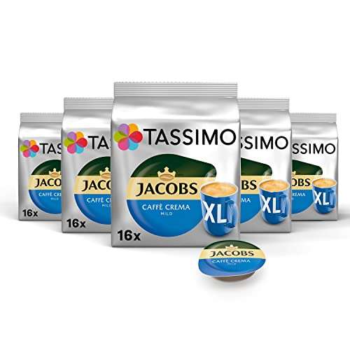 5x 16Stk. Jacobs Tassimo Kapseln "Caffè Crema Mild XL"