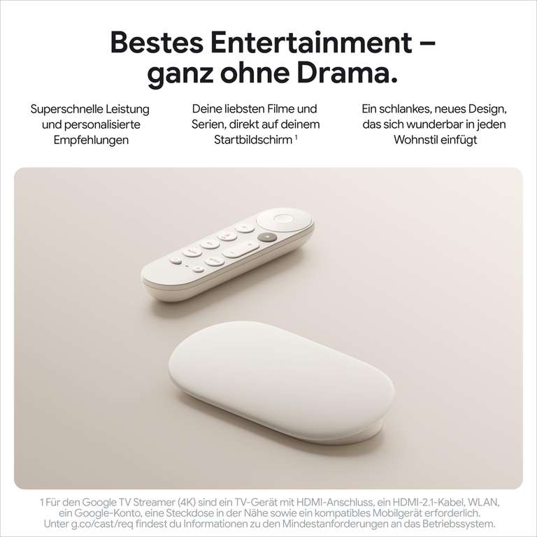Google TV Streamer 4K für 79€ – Top Performance & Smart Home at