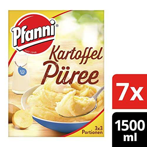 [Sparabo/Personalisiert] Pfanni Kartoffelpüree mit entrahmter Milch,7 x 3x3 Portionen (7 x 1500ml)
