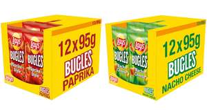 [Prime Sparabo] Lay's Bugles Paprika oder Nacho Cheese - Herzhafter Mais-Snack - 12 x 95g (0,89€ pro Tüte)