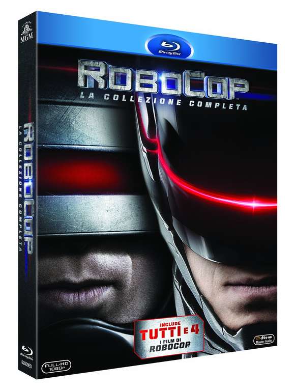 [Amazon.it] RoboCop - Quadrologie - 4 Filmesammlung - Bluray - deutscher Ton Teil 1 bis 3, Teil 4 nur OV - inkl. das Original
