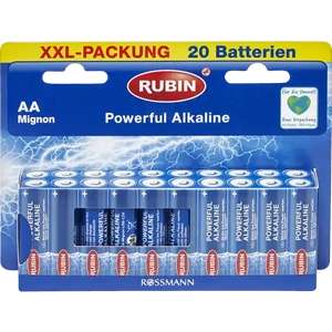 [Rossmann] 20x AA oder AAA Rubin Batterien für 3,29€
