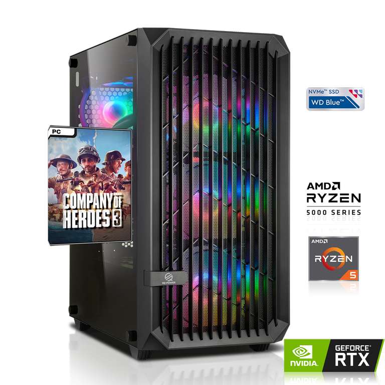 GAMING PC | AMD Ryzen 5 5600X 6x3.70 GHz | 16GB DDR4 | RTX 4070 Ti 12GB | 1TB M.2 SSD
