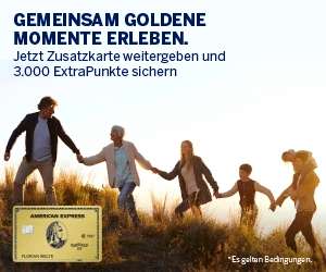 [American Express] Extra Membership Rewards Punkte für Zusatzkarte: Gold 3000 MR Punkte, AMEX Card 2000 MR Punkte, Blue 1000 MR Punkte