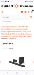 Samsung hw-q935gd für effektiv 575,97€ dank cashback