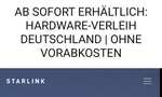 Starlink Miete - keine Aktivierungsgebühr / Hardware nur 10€/Monat
