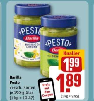 [Rewe & Kaufland ab 22.02.] Barilla Pesto für 0,89€ dank 1€ Sofort-Rabatt (19.02.-28.02.)