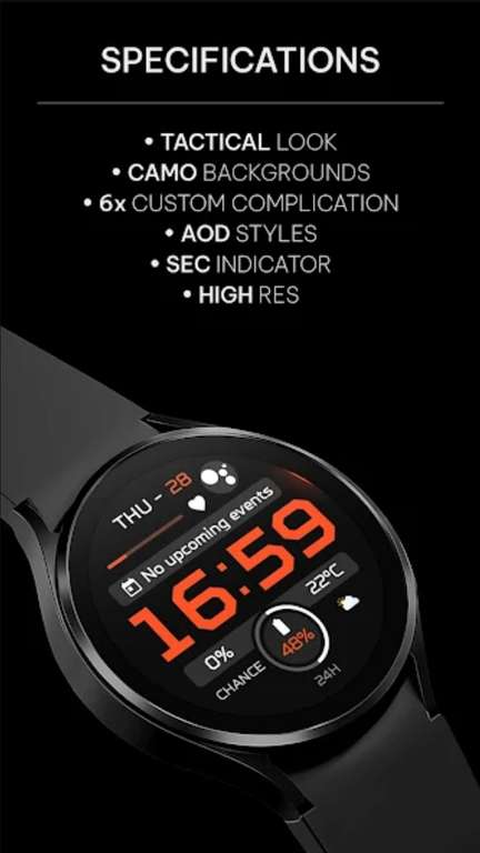 (Google Play Store) 3 Watchfaces und 1 Complication App von "AmoledWatchFaces" (WearOS Watchface, digital, Complication)