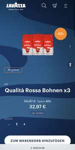 42% auf Qualita Rossa von Lavazza (3kg)