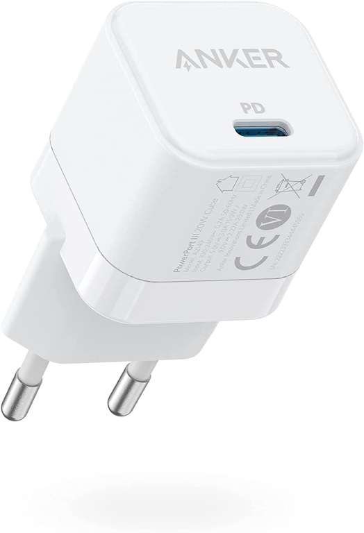 [Prime] Anker PowerPort III 20W Cube USB-C-Netzteil (5V/3A oder 9V/2.22A Power Delivery, 32.3x31.8x33mm, 44g)