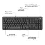 Logitech MK295 kabelloses Tastatur-Maus-Set mit SilentTouch-Technologie, Nano USB-Empfänger, verzögerungsfrei, QWERTZ layout - Prime