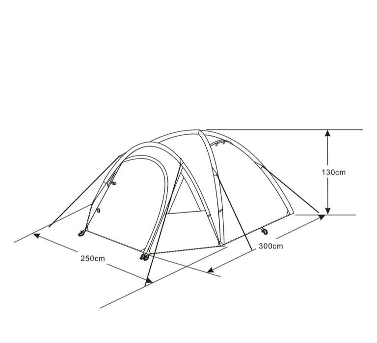 Rocktrail Verdunkeltes Campingzelt für 4 Personen um 28% reduziert!
