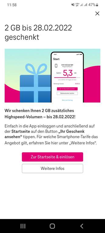 Telekom 2GB Datenvolumen bis 28.2. als Entschädigung für Netzprobleme