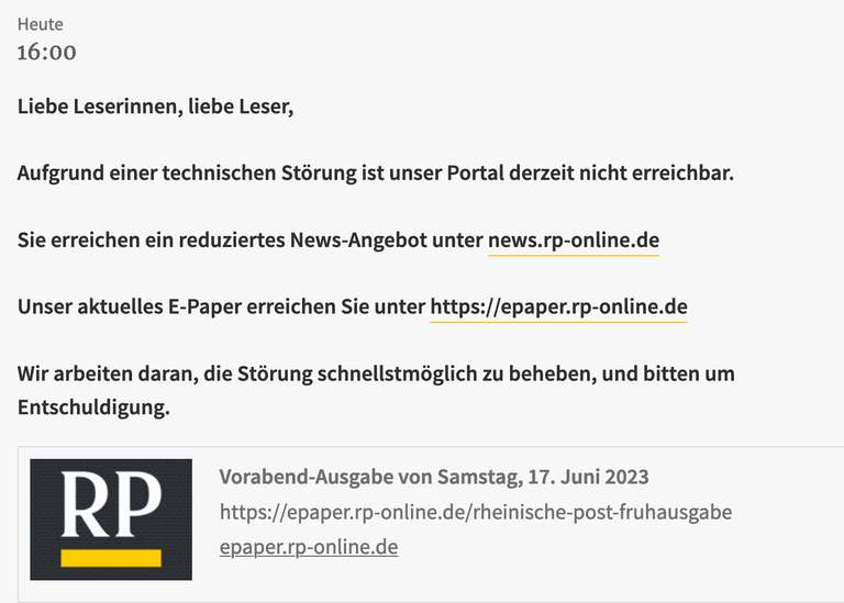 Rheinische Post als e-paper kostenlos