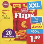 CLARKYS Erdnuss Flips 450g XXL Beutel mit DeutschlandCard für rechn. 3,75€/kg bei NETTO MD
