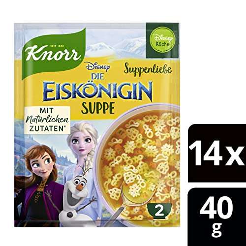 14x Knorr Suppenliebe Disney Die Eiskönigin Suppe leckere schnelle Suppe für Kinder und Erwachsene mit natürlichen Zutaten 40 g Preisfehler